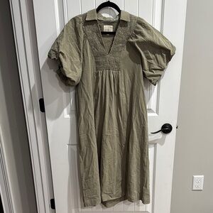 Umgee Olive Green Midi Dress